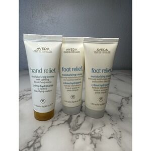 Aveda 2 Foot Relief / 1 Hand Relief Moisturizing Crème. 1.4oz. New. Travel Size